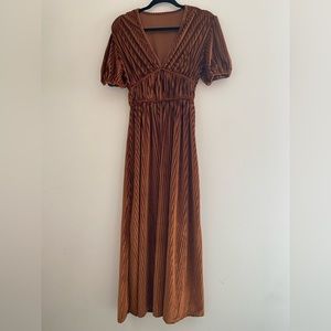 Copper Velvet Maxi Dress